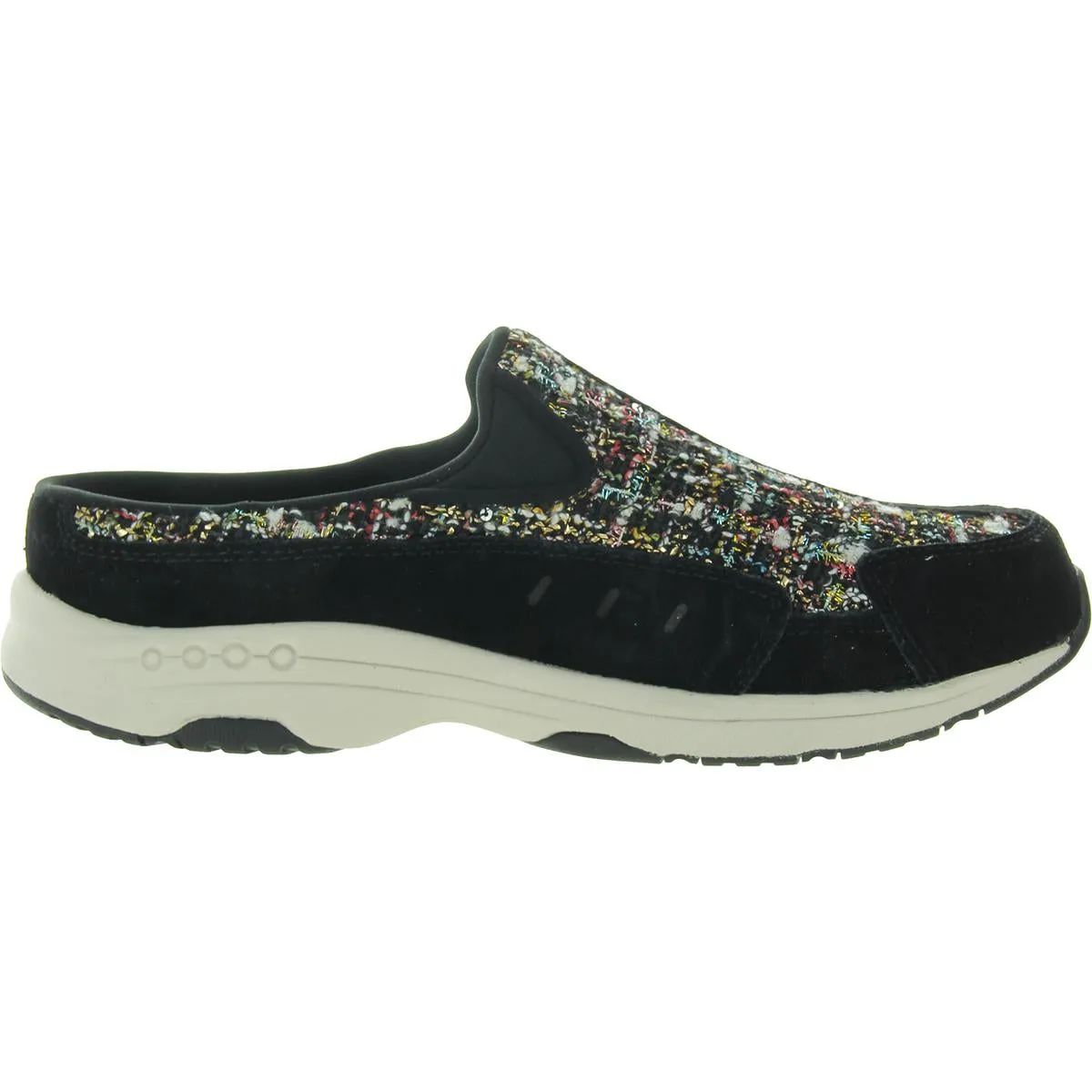 Travel Time  Womens Shimmer Faux Suede Slip-On Shoes