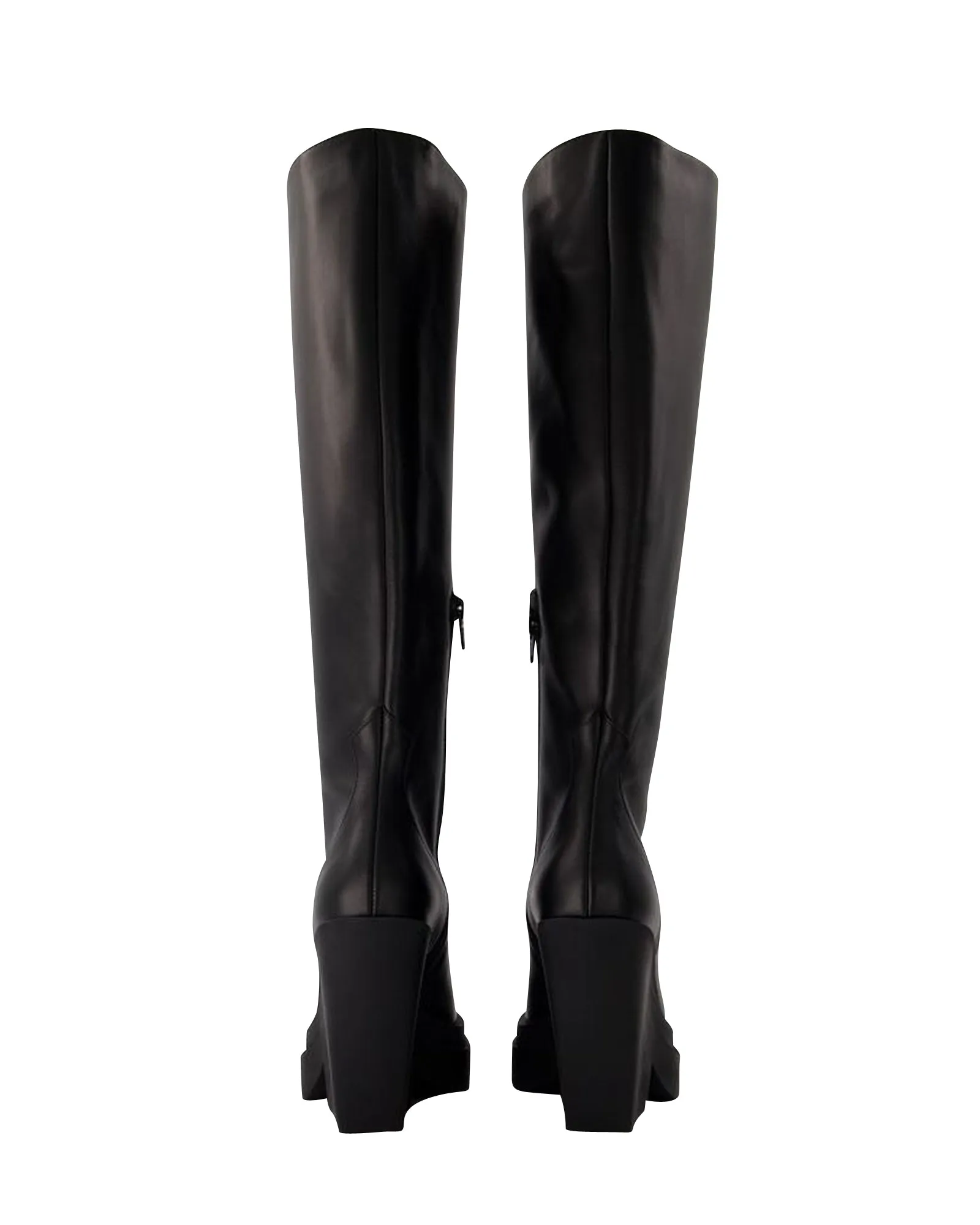 Tubular Boots in Black Leather