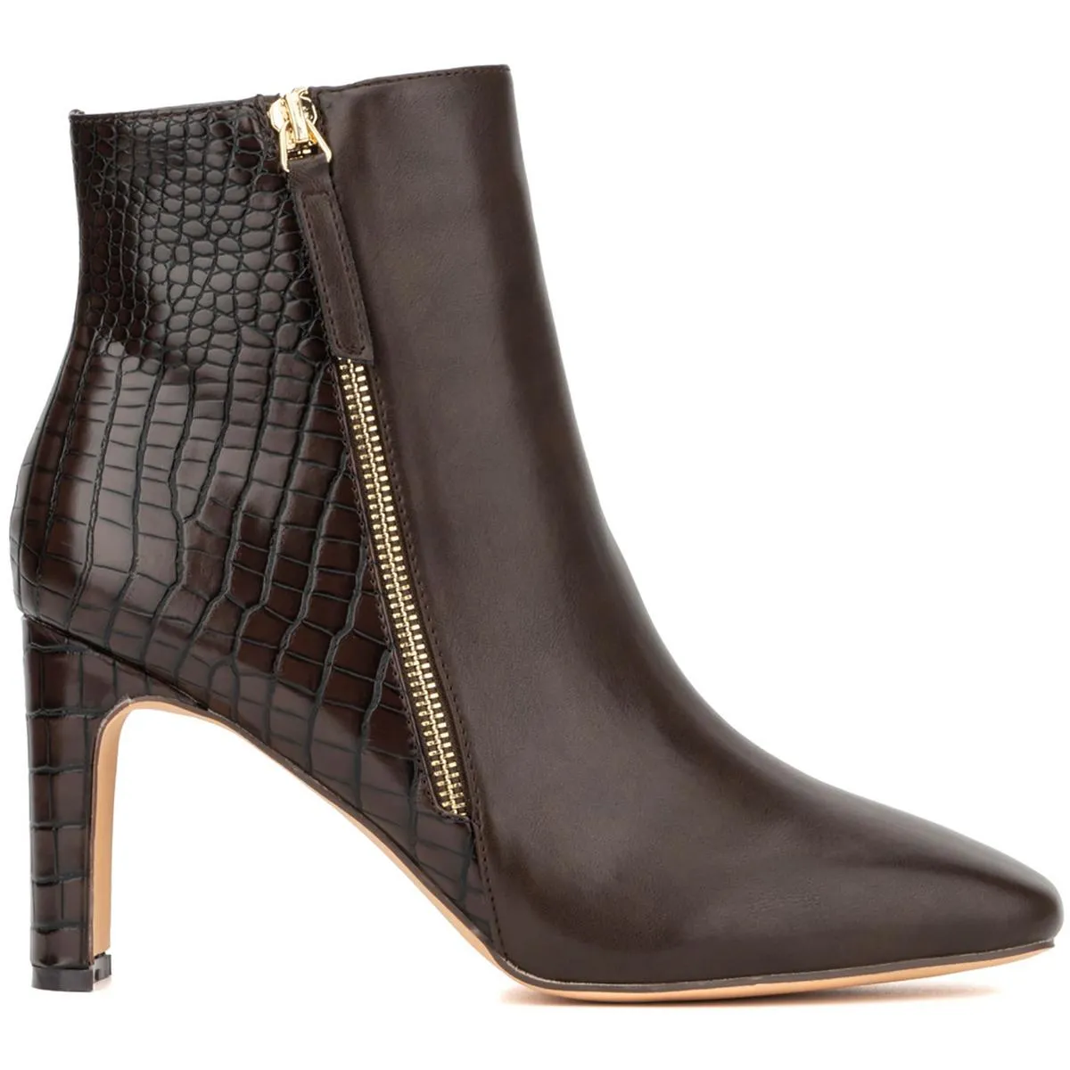 Una Womens Faux Leather Embossed Chelsea Boots