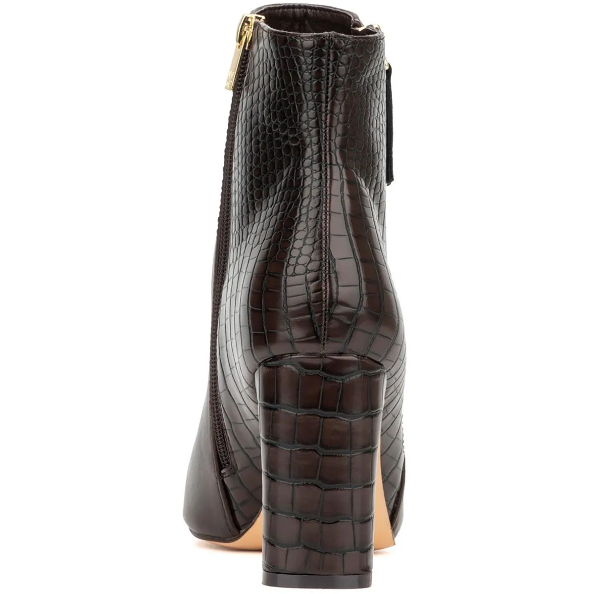 Una Womens Faux Leather Embossed Chelsea Boots
