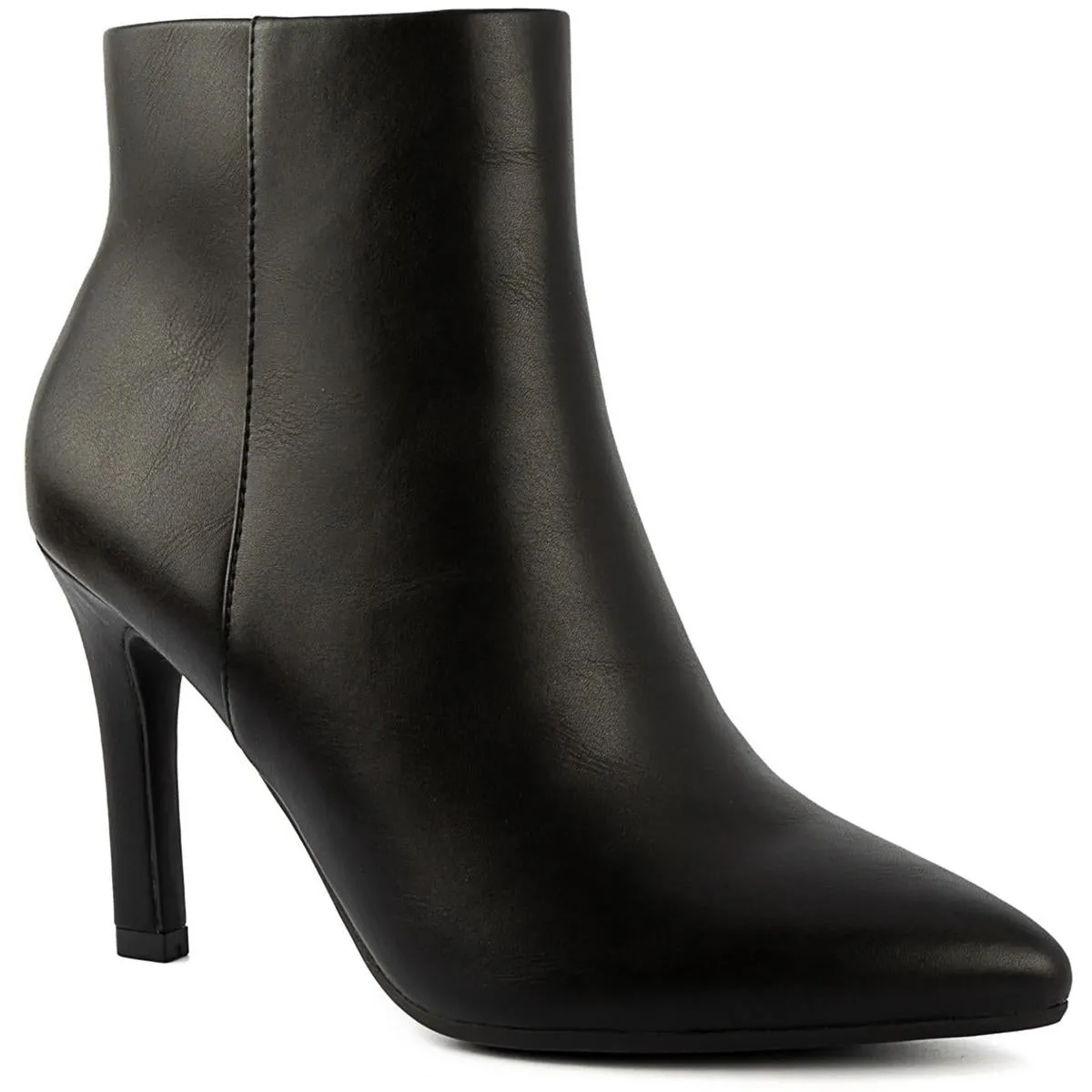 Vecna Womens Zipper Faux Leather Booties