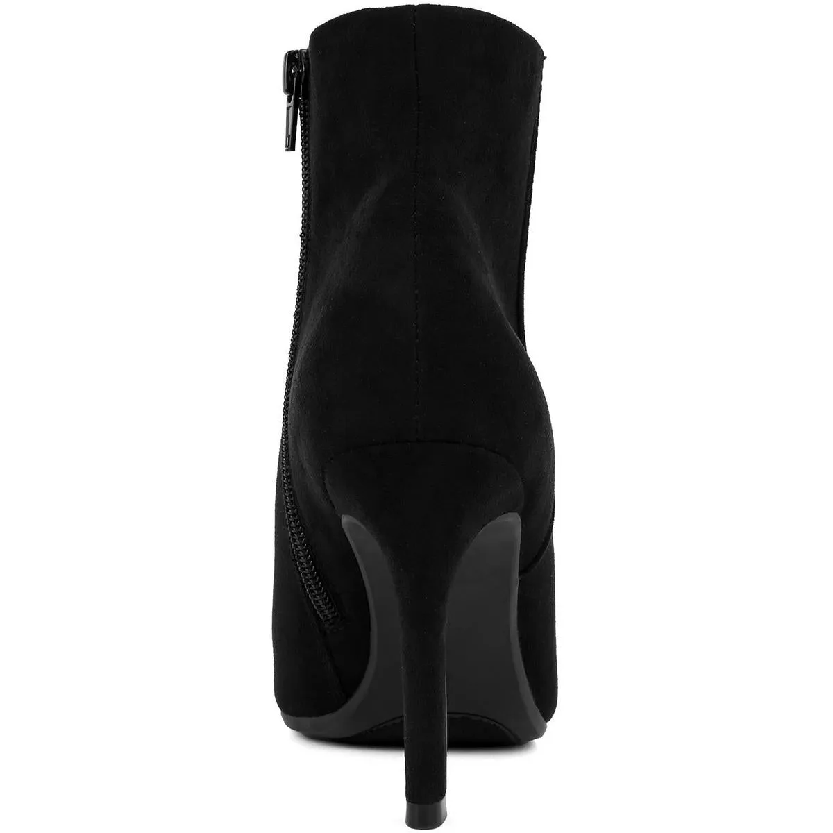Vecna Womens Zipper Faux Leather Booties