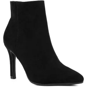 Vecna Womens Zipper Faux Leather Booties