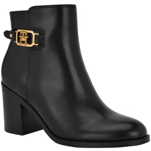 Veruki Womens Faux Leather Zip Up Ankle Boots