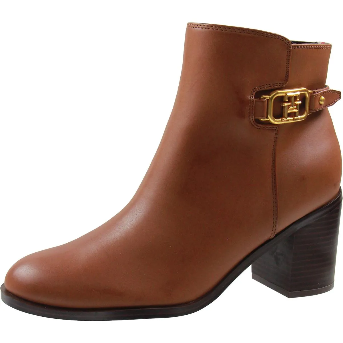 Veruki Womens Faux Leather Zip Up Ankle Boots