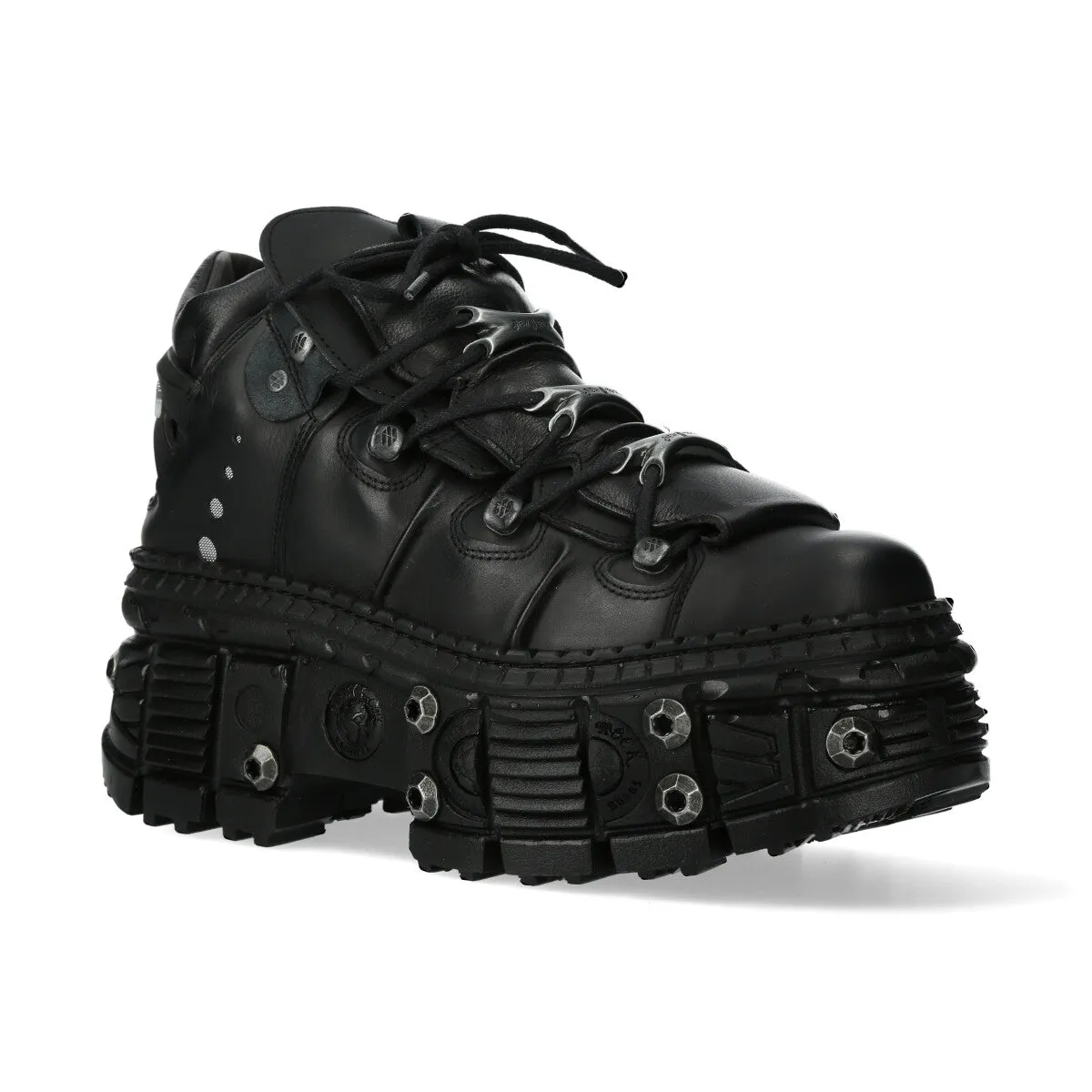 WALL106-S25 Boots Leather Platform Gothic