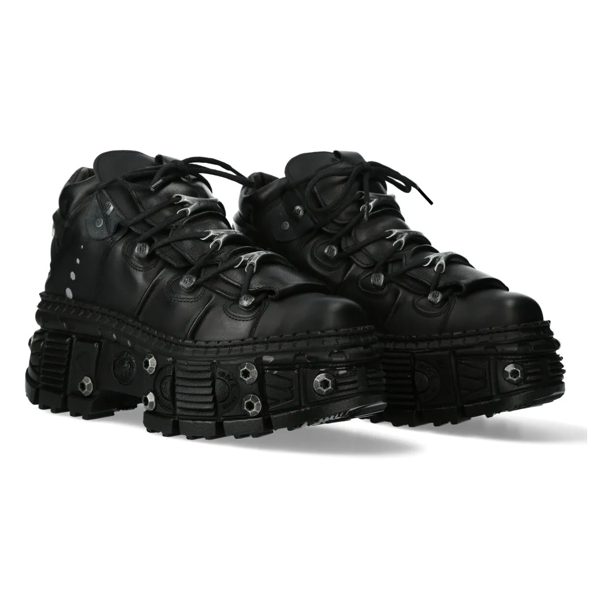 WALL106-S25 Boots Leather Platform Gothic