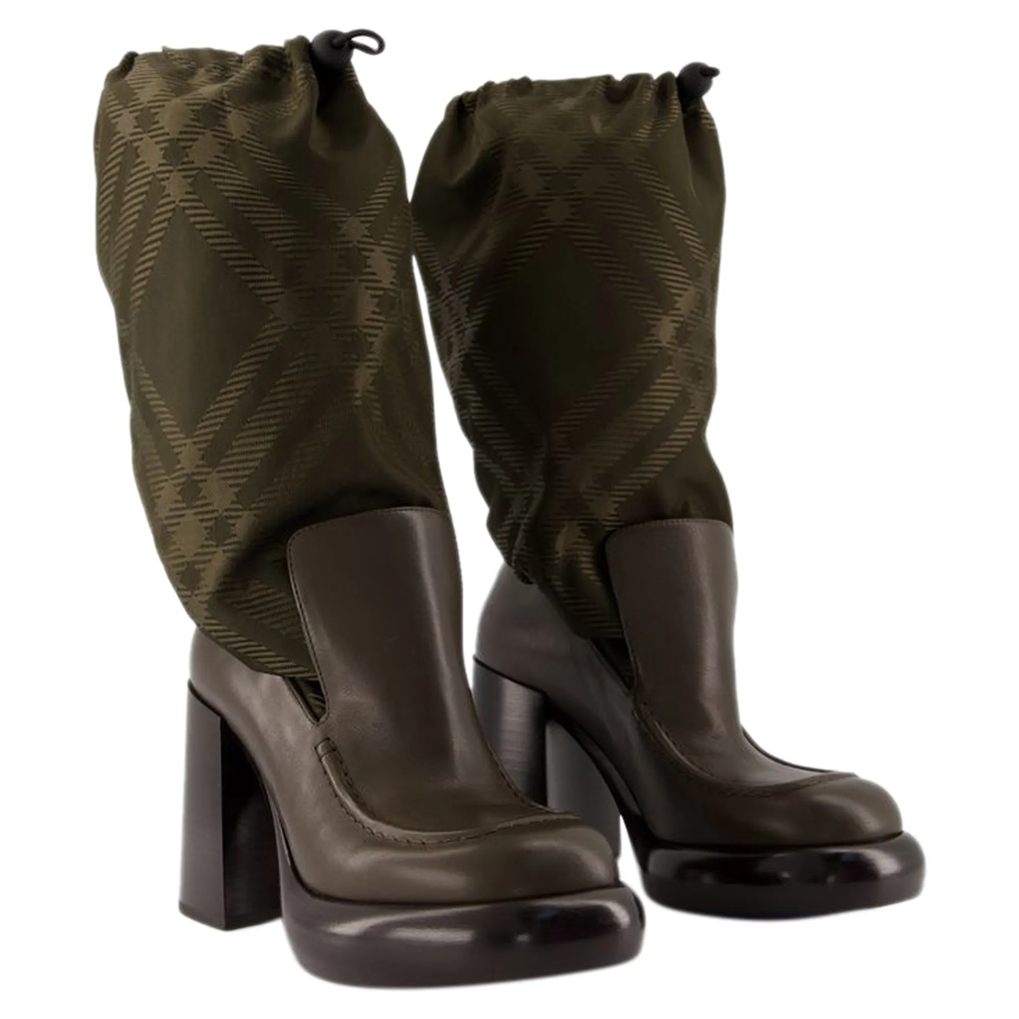 Wedge 95 Boots - Burberry - Leather - Multicolor