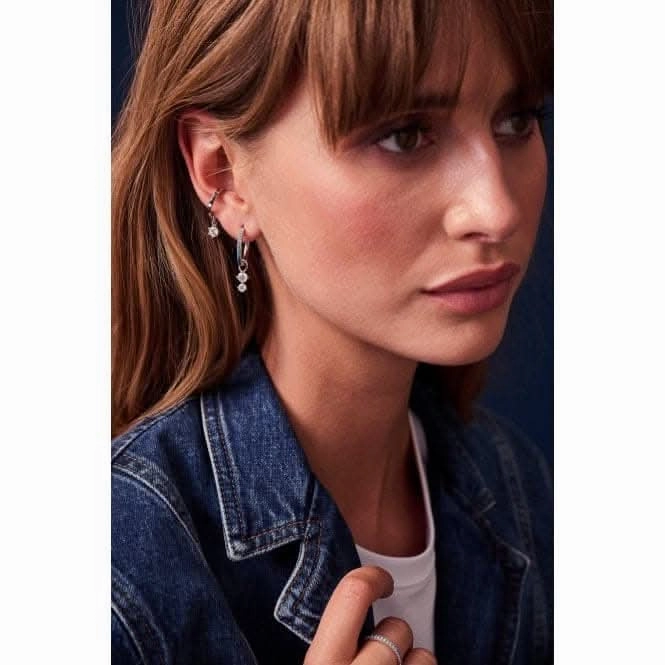 White Zirconia Circolo Due Earring Charm SJ-CH2372-CZ