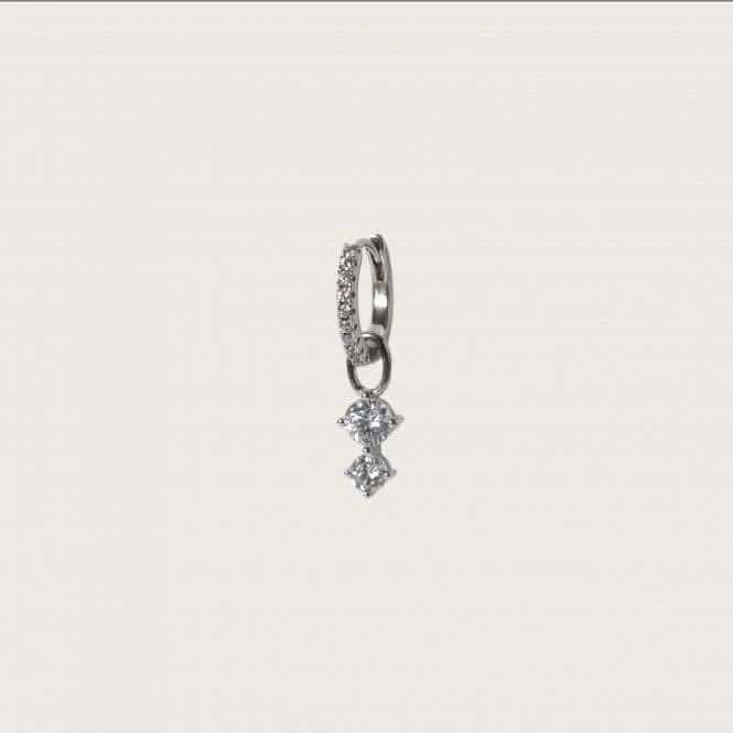 White Zirconia Circolo Due Earring Charm SJ-CH2372-CZ