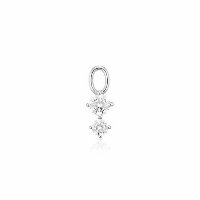 White Zirconia Circolo Due Earring Charm SJ-CH2372-CZ