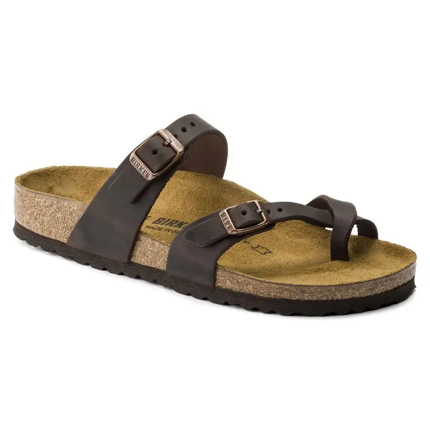 Womens Birkenstock Mayari Oiled Leather  Elegant Sandal with Supportive Comfort