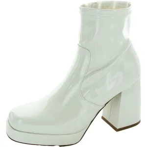 Womens Block Heel Man Made Ankle Boots