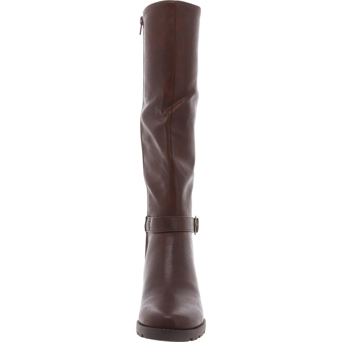 Womens Block Heel Manmade Knee-High Boots