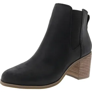 Womens Block Heel Nubuck Chelsea Boots