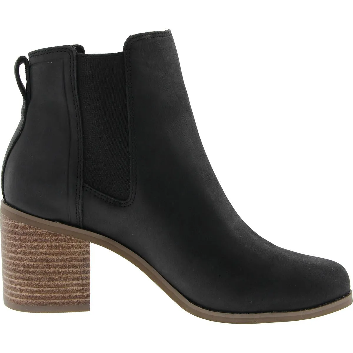 Womens Block Heel Nubuck Chelsea Boots