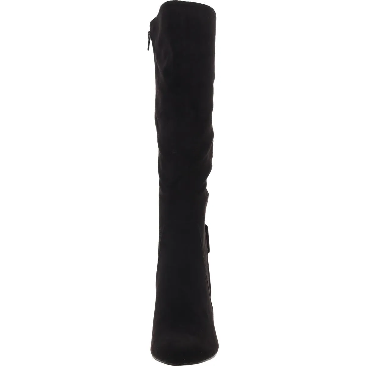 Womens Buckle Round Toe Knee-High Boots