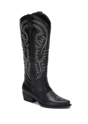 Women's Cowgirl Western Boots In Black