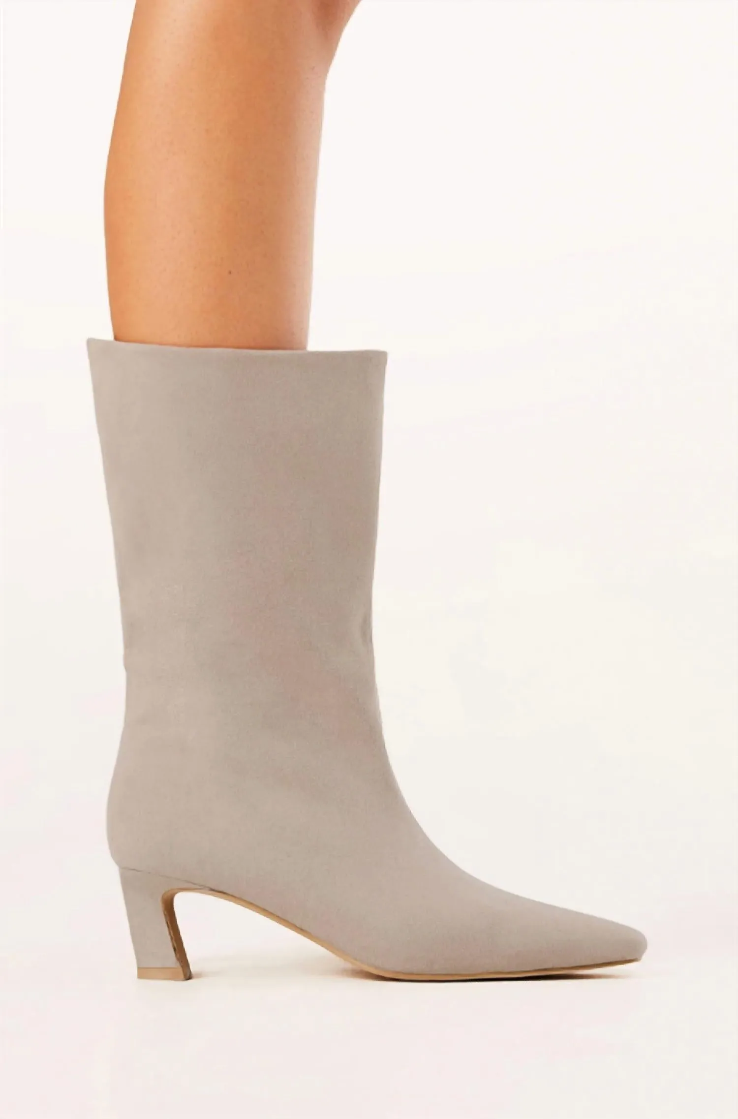 Women's Eliot Square Toe Boot In Mist Suede