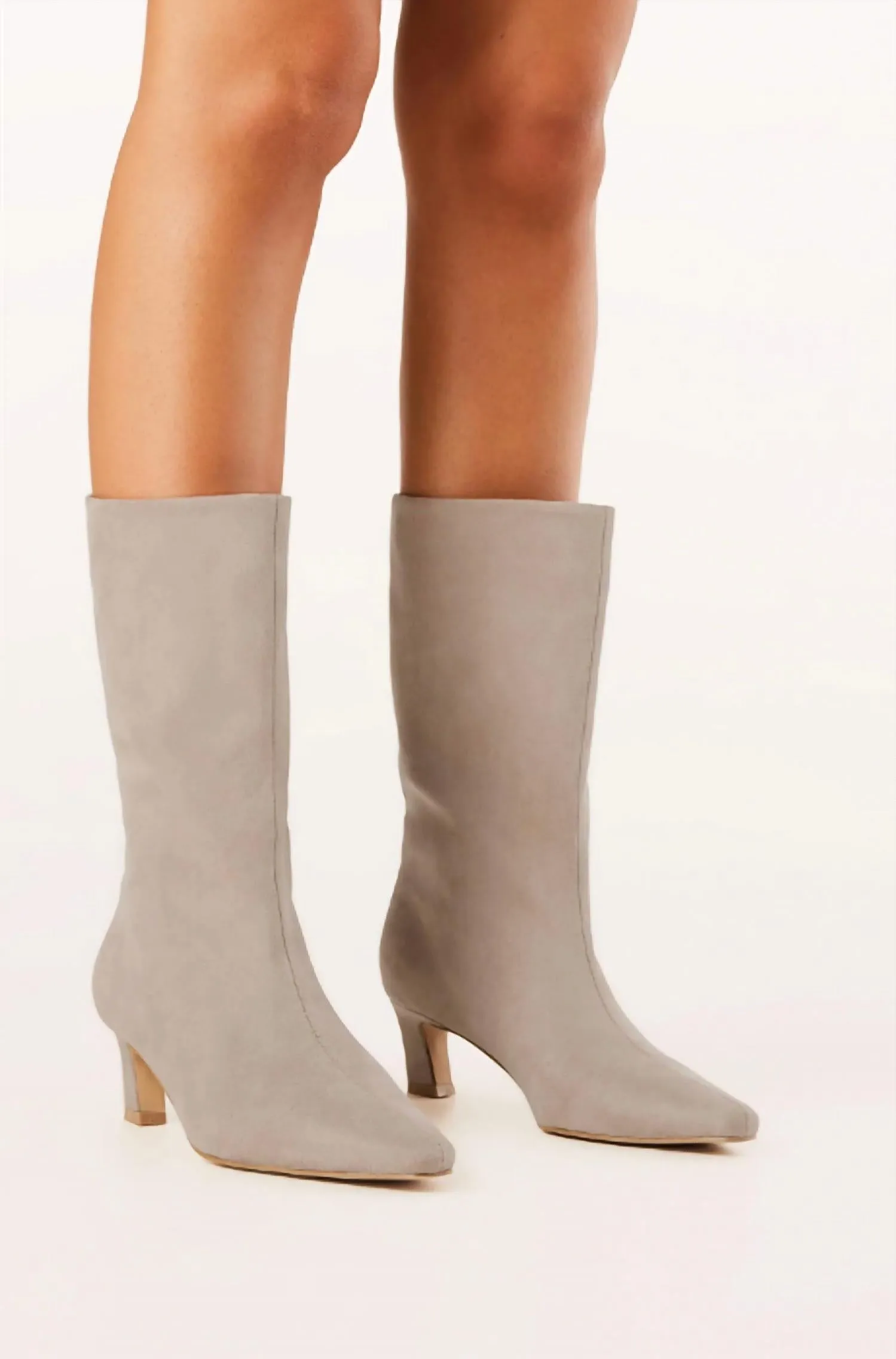 Women's Eliot Square Toe Boot In Mist Suede