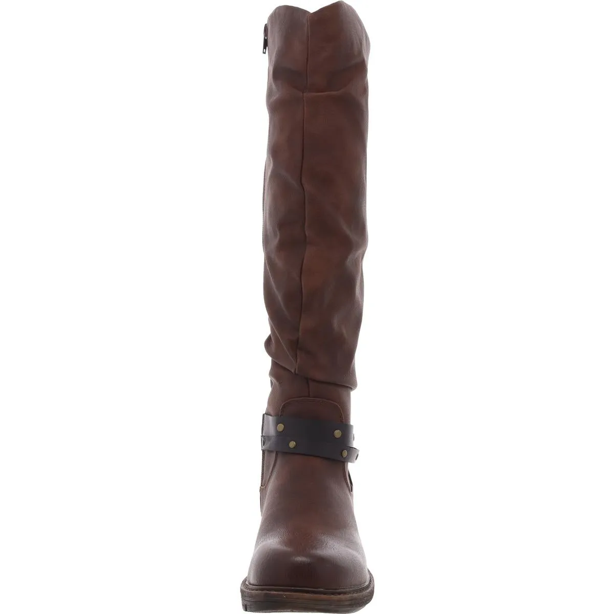 Womens Faux Fur Lined Faux Leather Knee-High Boots