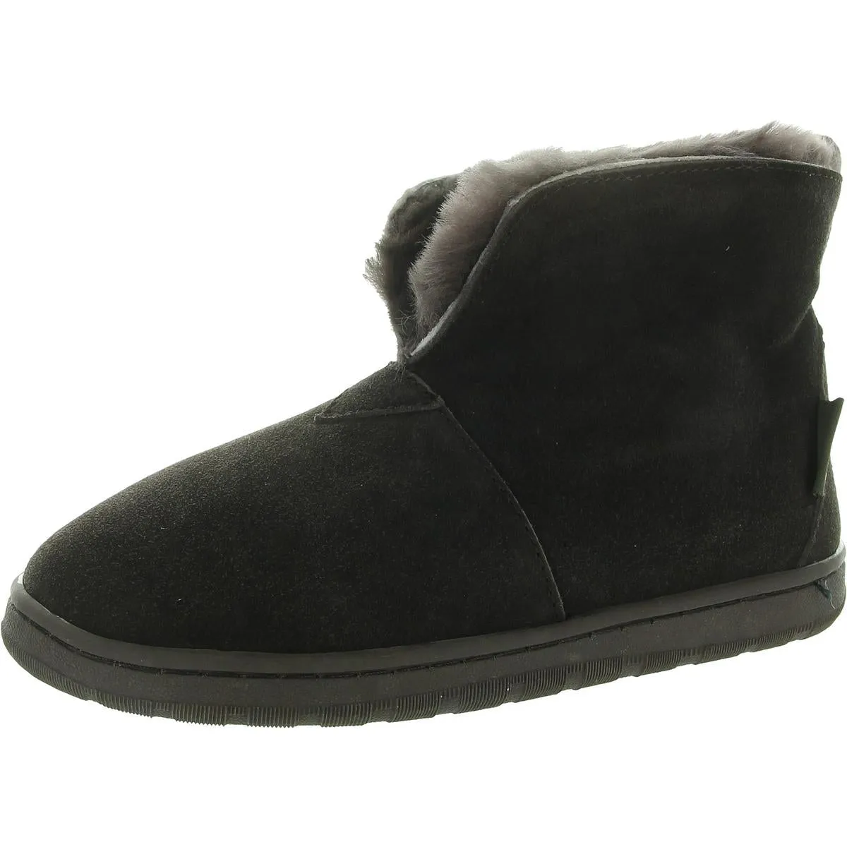 Womens Faux Fur Lined Leather Booties