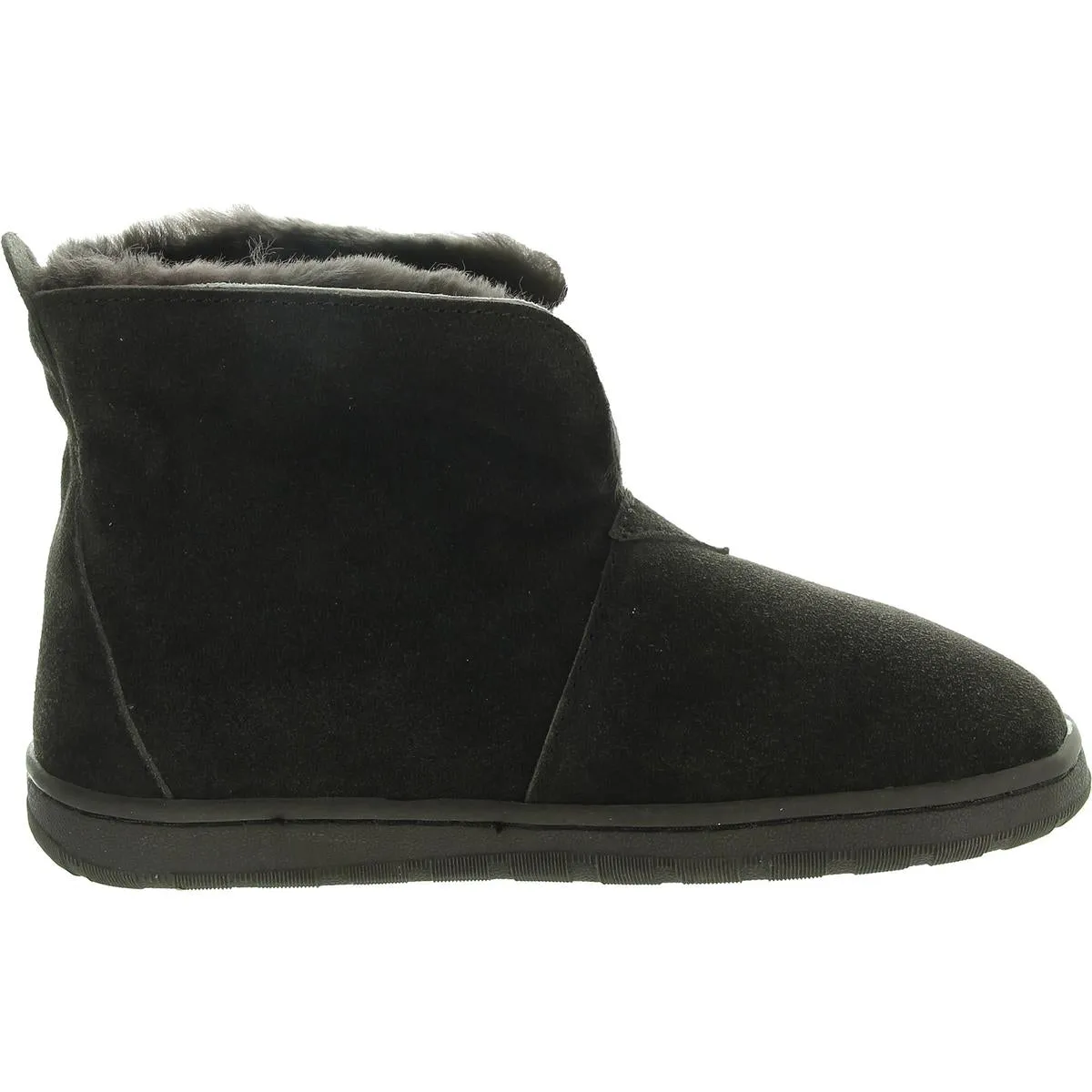 Womens Faux Fur Lined Leather Booties