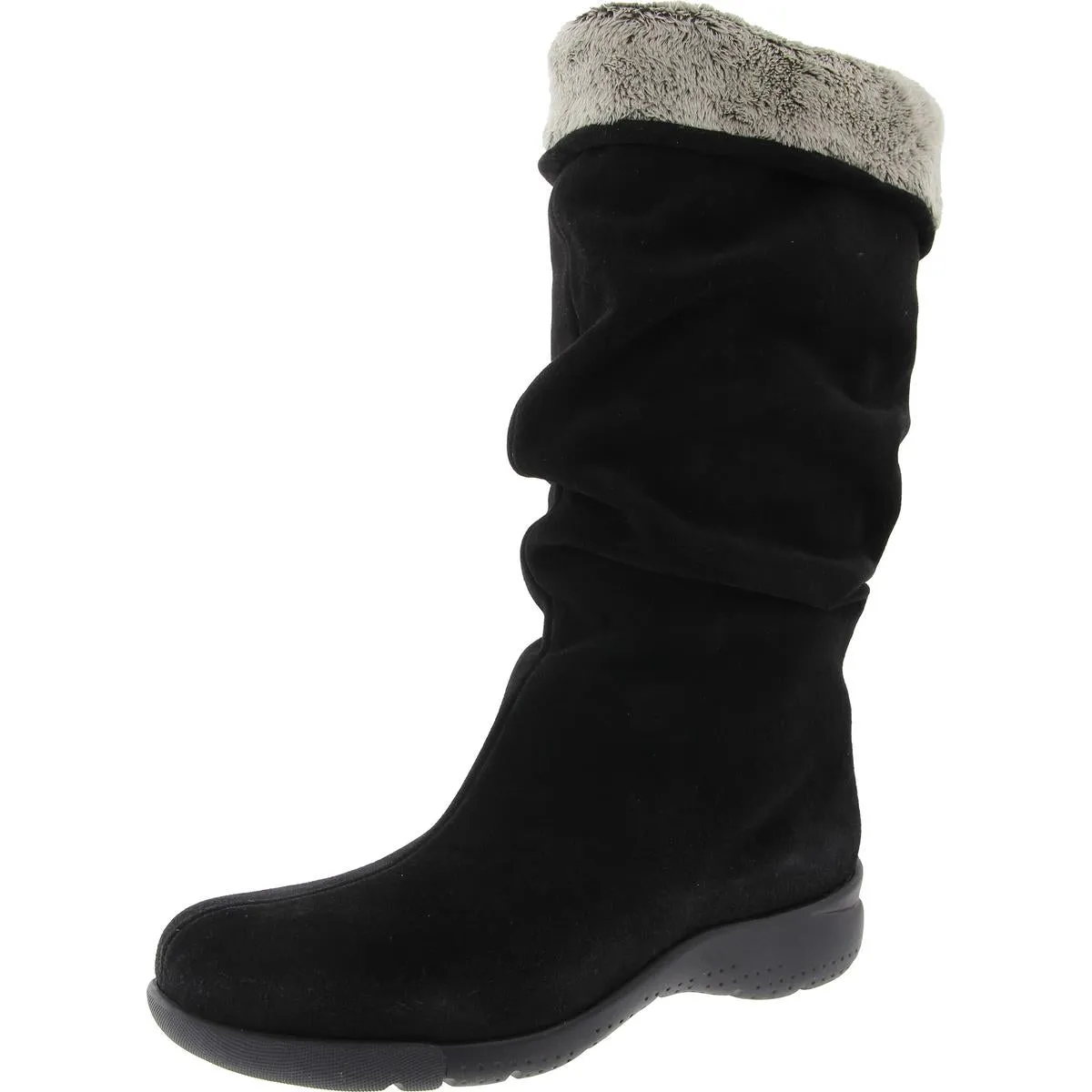 Womens Faux Fur Lined Mid-Calf Boots