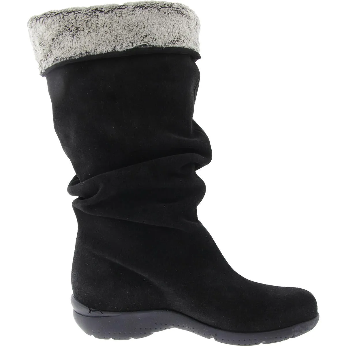 Womens Faux Fur Lined Mid-Calf Boots