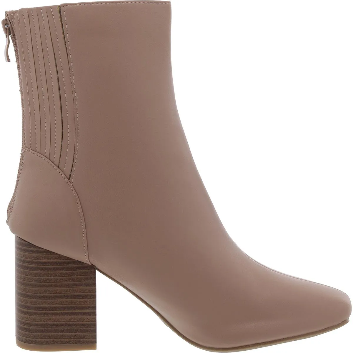 Womens Faux Leather Stretch Ankle Boots