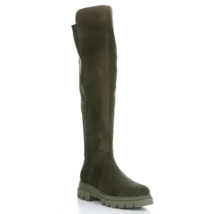 Women's Fifth Suede Elasticated Boot In Olive