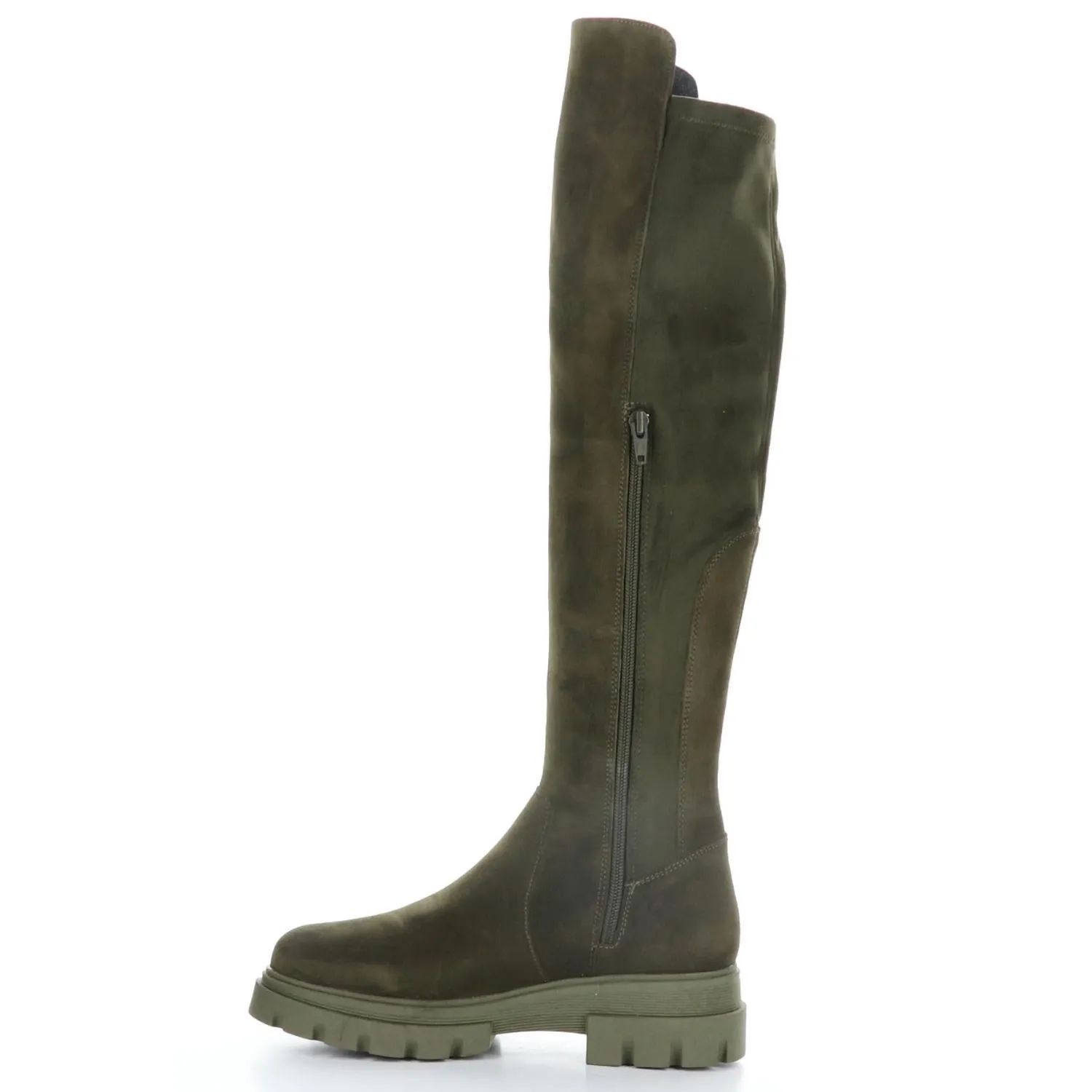 Women's Fifth Suede Elasticated Boot In Olive