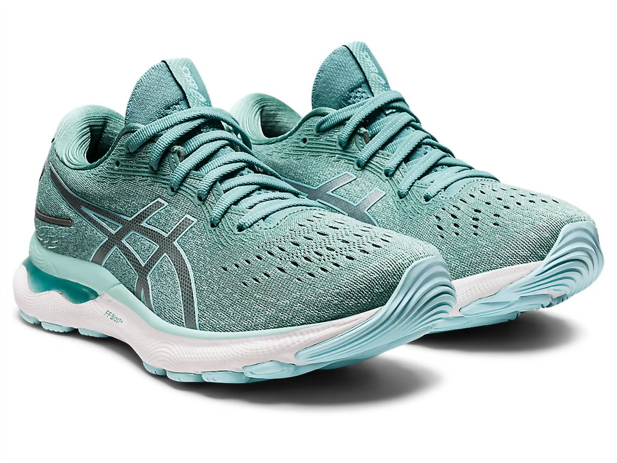 WomenS Gel-Nimbus 24 Running Shoes In Sage/clear Blue
