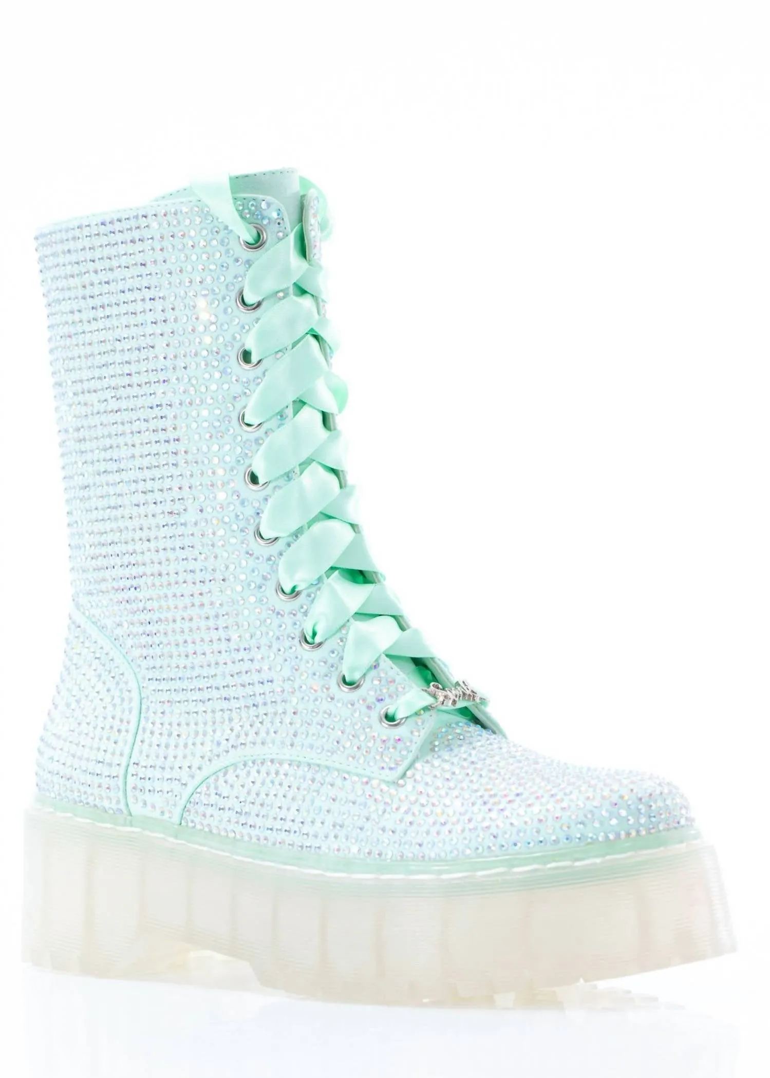 Women's Jade Combat Boot In Mint