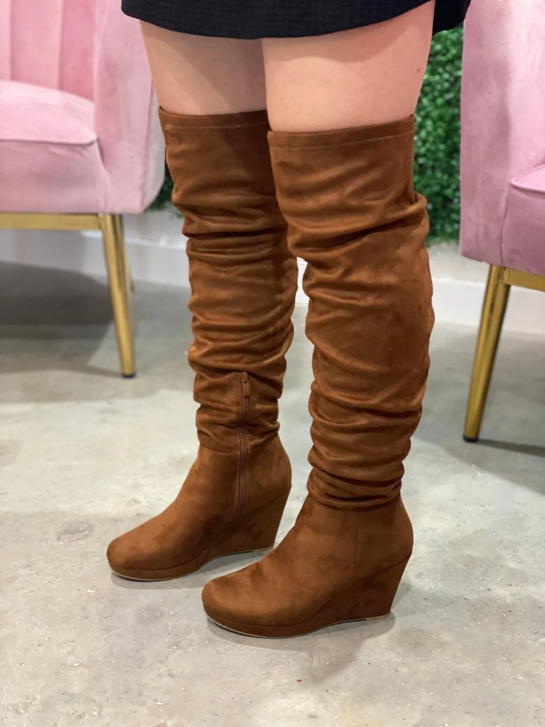 Women's Larisa Over The Knee Boot In Honey Brown