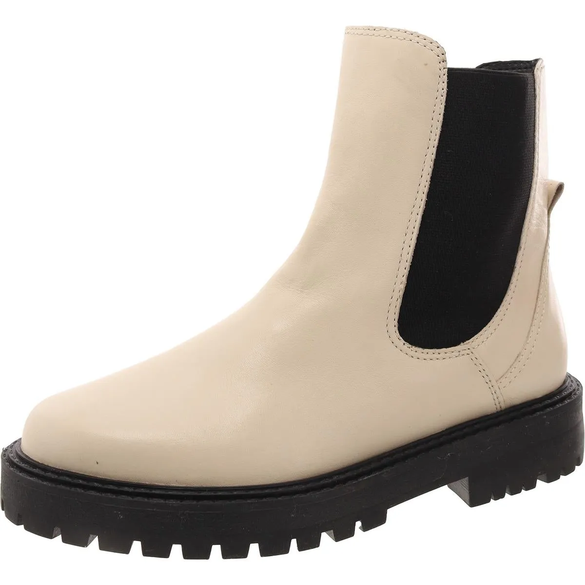 Womens Leather Lugged Sole Chelsea Boots