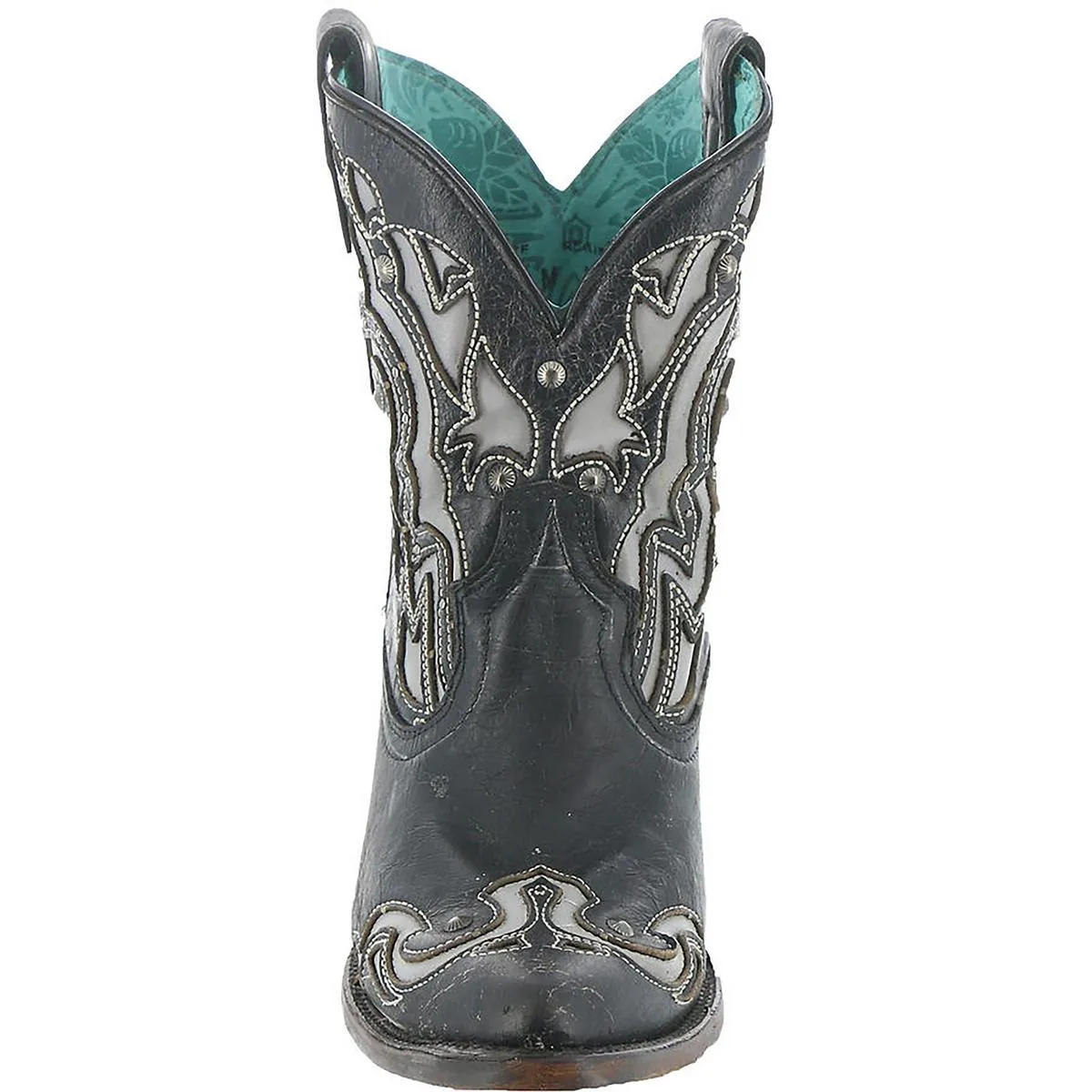 Womens Leather Studded Cowboy, Western Boots