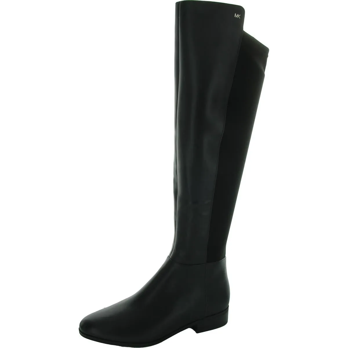 Womens Mixed Media Faux Leather Knee-High Boots