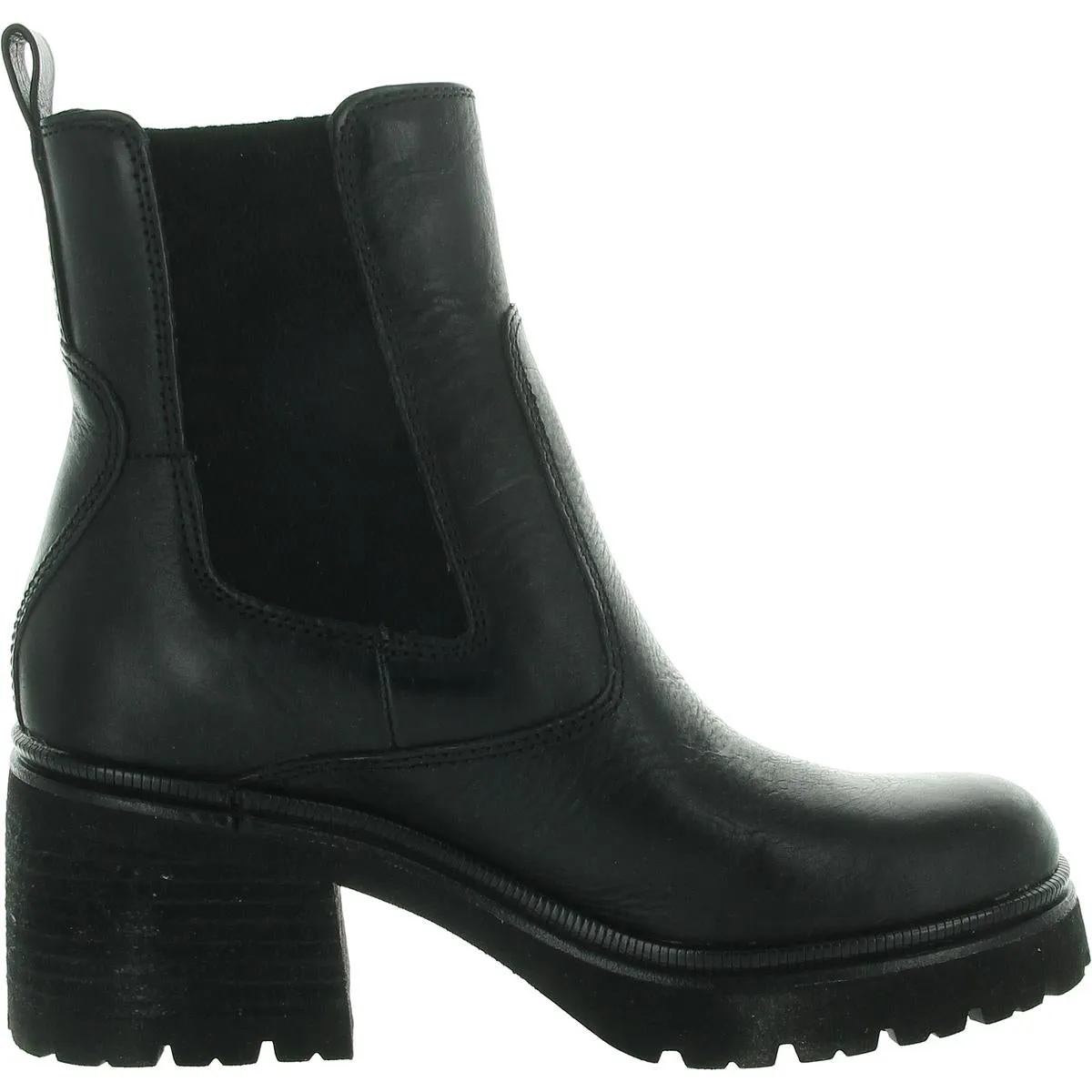 Womens Mixed Media Leather Chelsea Boots