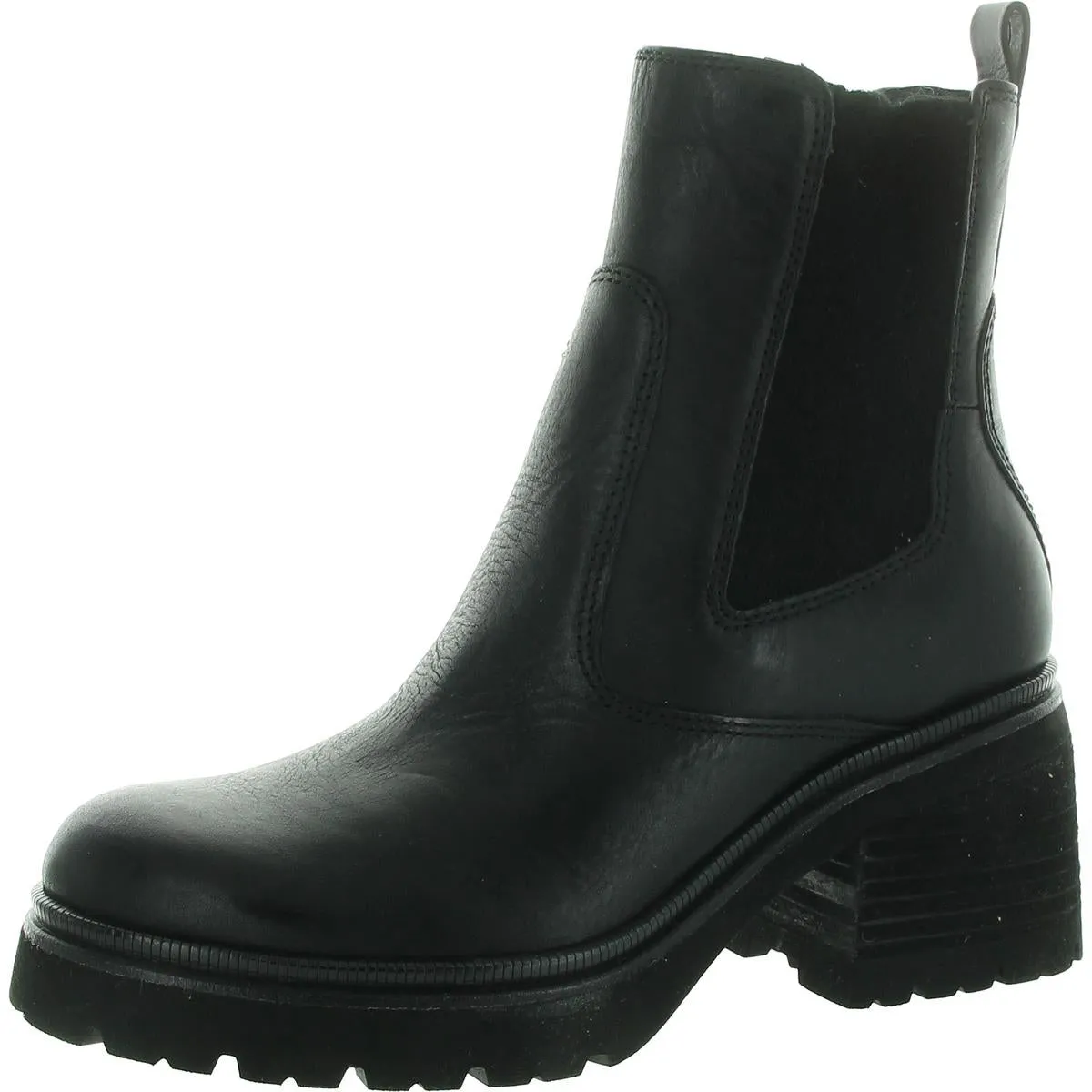 Womens Mixed Media Leather Chelsea Boots