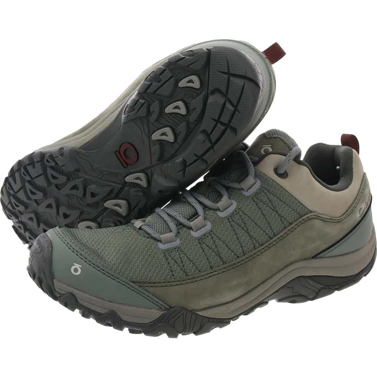 Womens Mixed Media Leather Hiking Shoes
