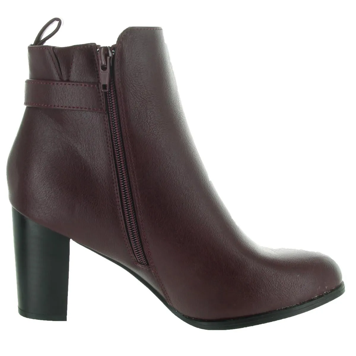 Womens Padded Insole Faux Leather Booties