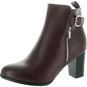 Womens Padded Insole Faux Leather Booties