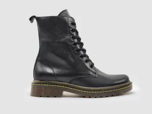 Women's Premium Mid Leather Boots In Black