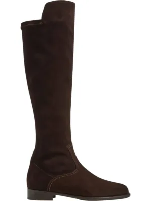 Women's Pull-On Boots In Chocolate Suede