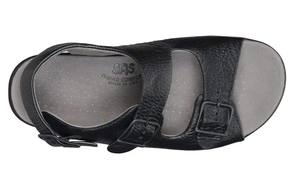 Womens SAS Relaxed  Adjustable Leather Sandal with Soft Cushioning