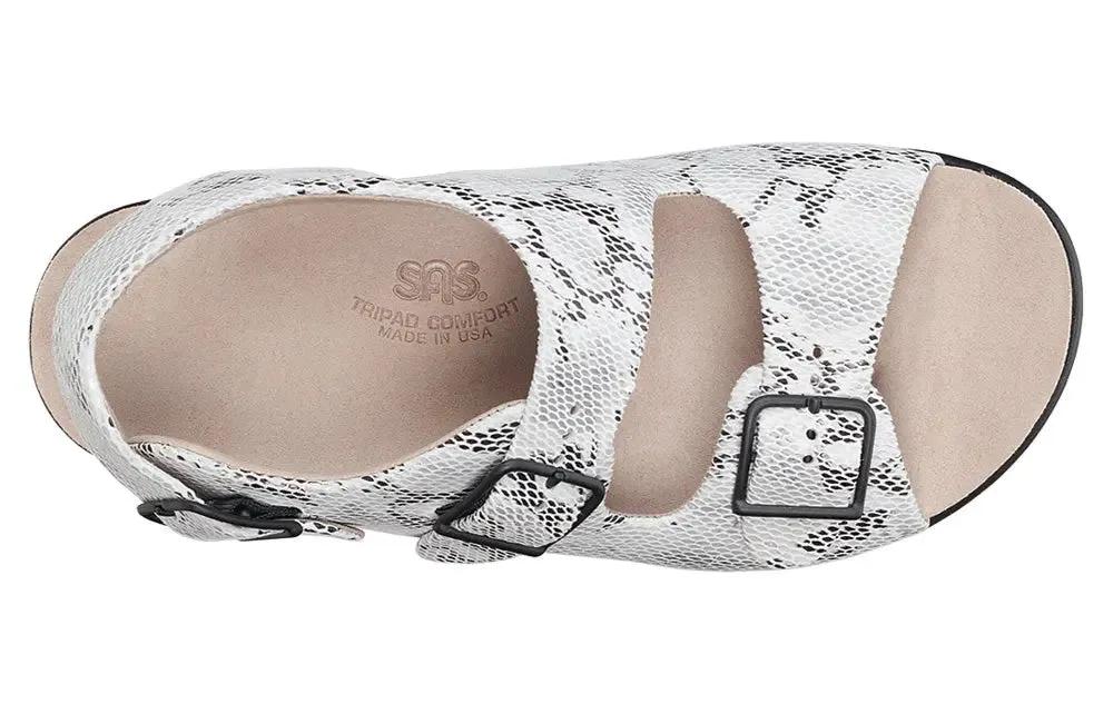 Womens SAS Relaxed  Adjustable Leather Sandal with Soft Cushioning