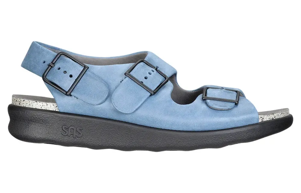 Womens SAS Relaxed  Adjustable Leather Sandal with Soft Cushioning