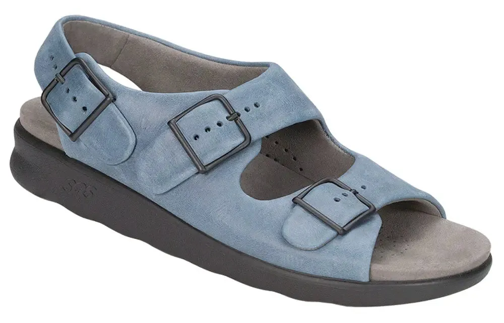 Womens SAS Relaxed  Adjustable Leather Sandal with Soft Cushioning