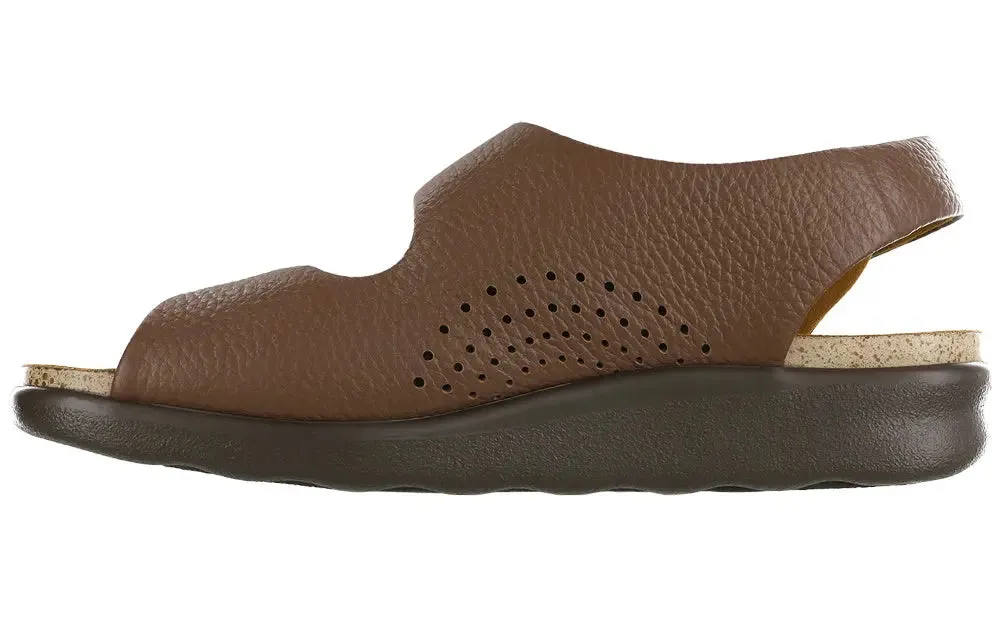 Womens SAS Relaxed  Adjustable Leather Sandal with Soft Cushioning